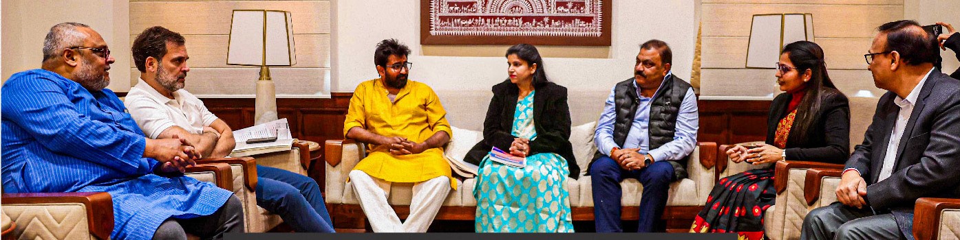 Meeting the delegation of All India Bank Officers Confederation in Parliament.