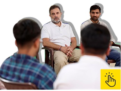 Interacting with NEET aspirants and listening to their concerns about paper leaks and examination integrity.