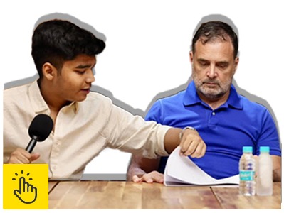 Interacting with CBSE students who questioned the evaluation errors and sought accountability from the examination system.